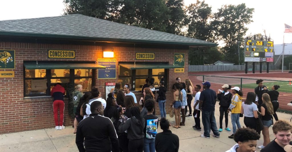 concession stand lines at high school