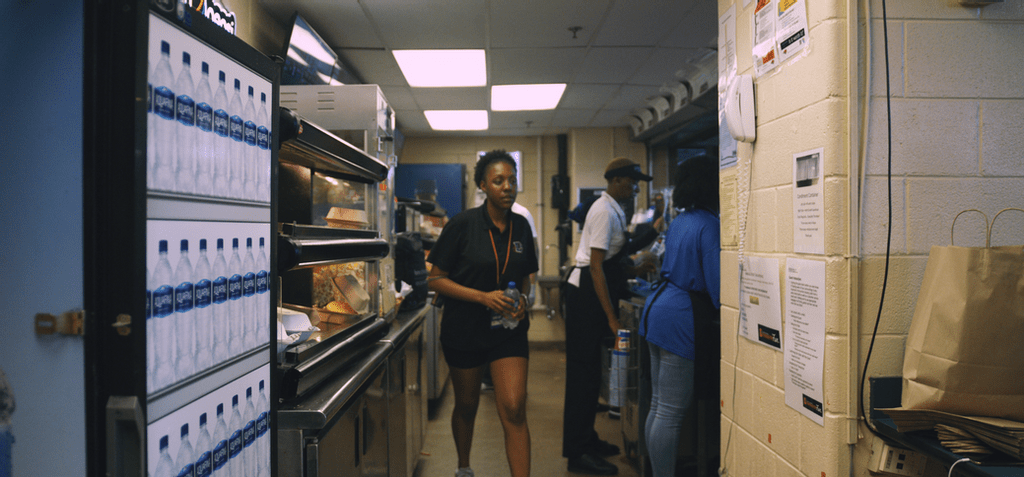 concession stand kitchen at stadium