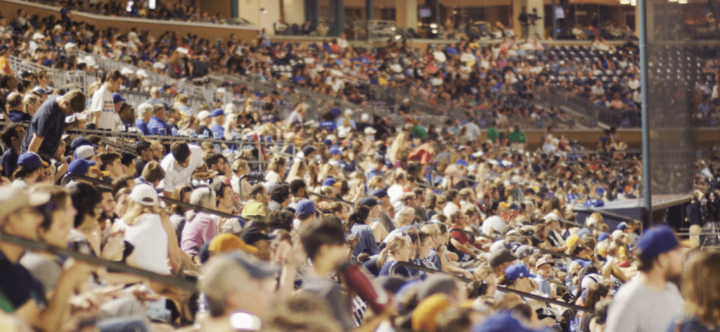 stadium fans at durham bulls