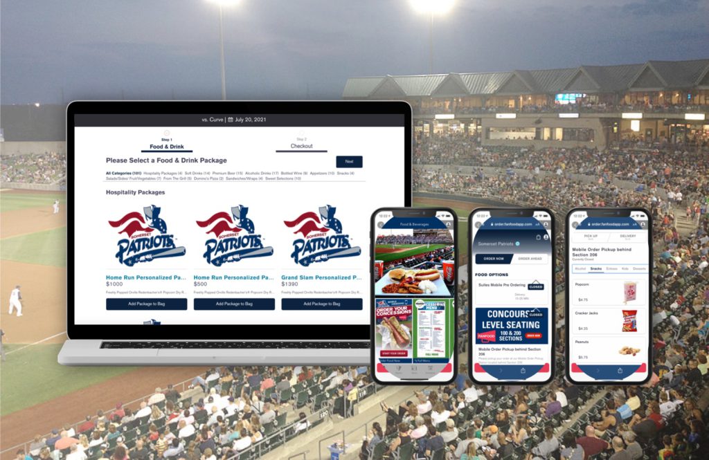 Somerset Patriots cashless ordering powered by FanFood